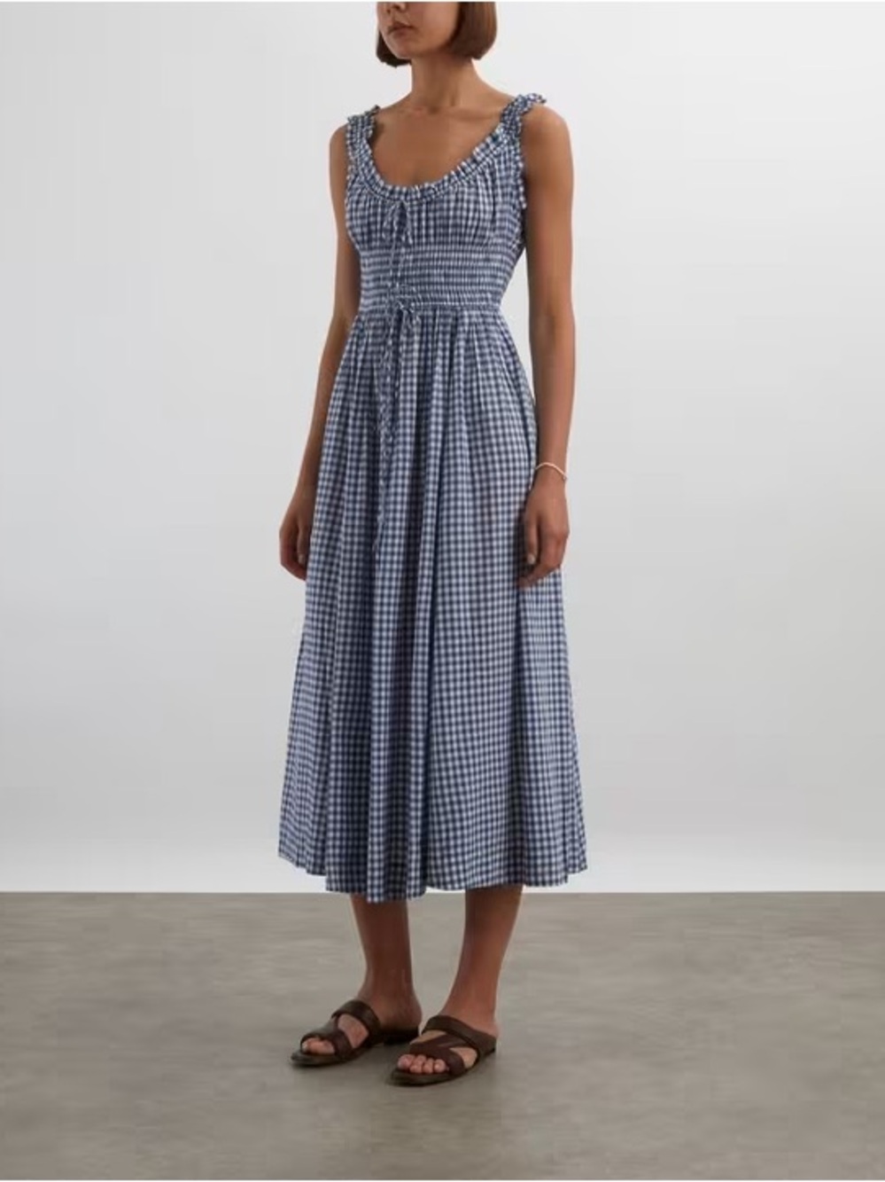 Doen NWT Small Emmaretta Blue Gingham Dress